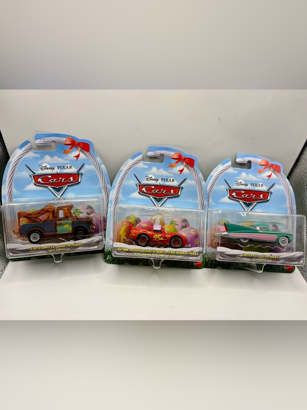 Cars Lightning McQueen, Mater, Easter flow lot of 3